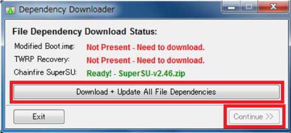 Root Toolkitにファイルをダウンロード