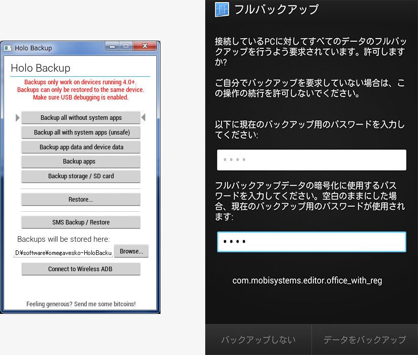 Androidをフルバックアップ