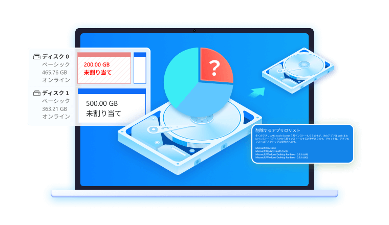 ディスクパーティションの問題