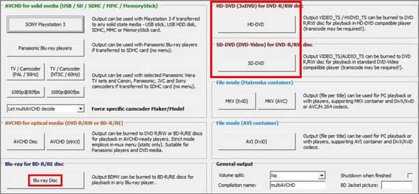 multiAVCHDでDVDオーサリング