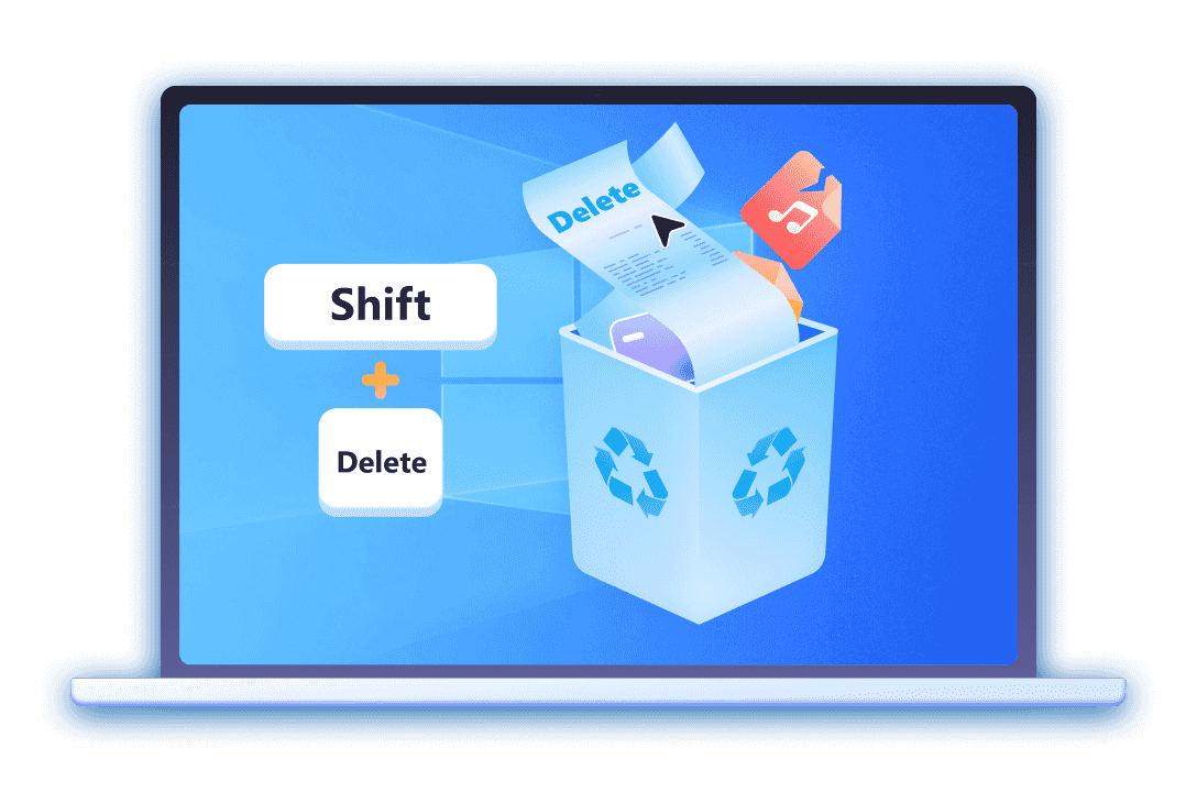 Shift + Deleteで削除